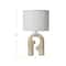 Hello Honey® 24" Abstract Sculptural Table Lamp with Drum Shade